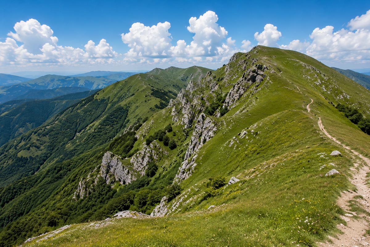 Along the Libro Aperto Ridge