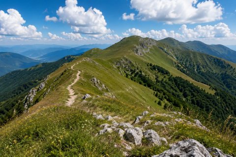 Along the Libro Aperto Ridge