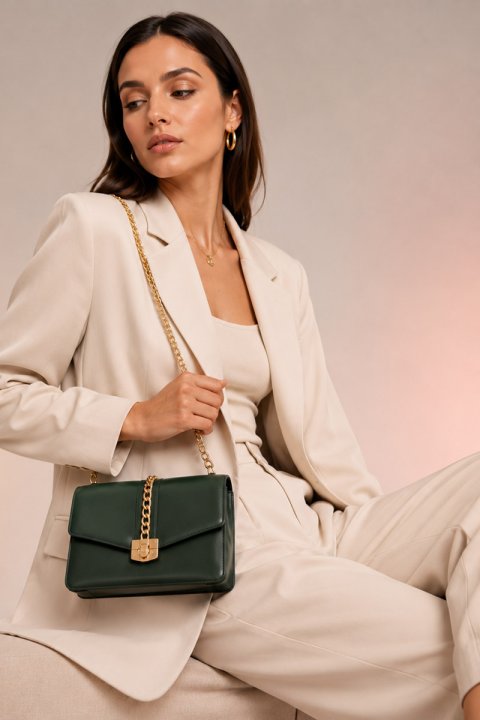 Emerald Chain Bag