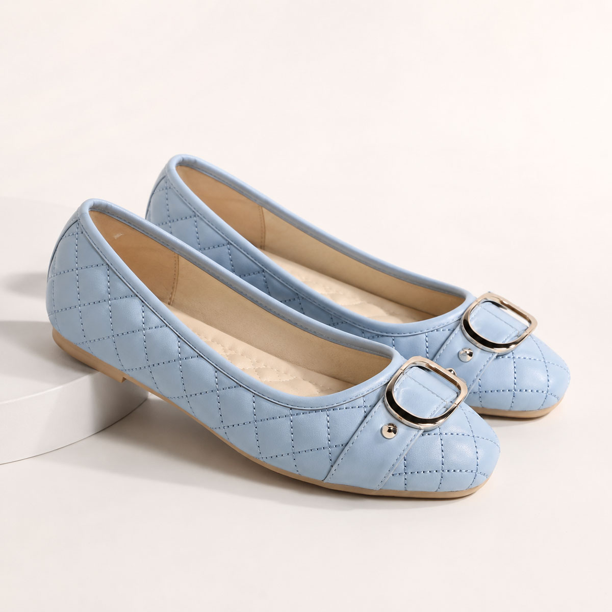 Sky Quilted Flats
